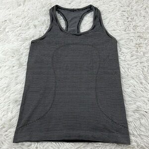 Lululemon Swiftly Tech Tank Hyper Stripe Black White